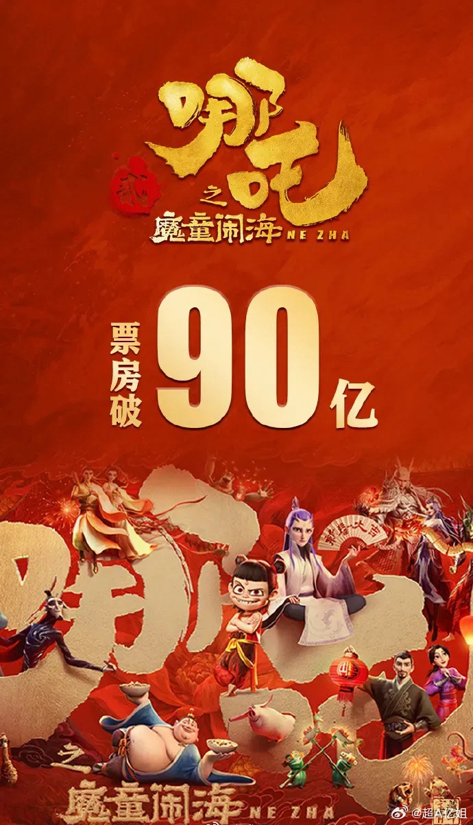 哪吒2票房破90亿，神话背后的惊人数据揭秘！